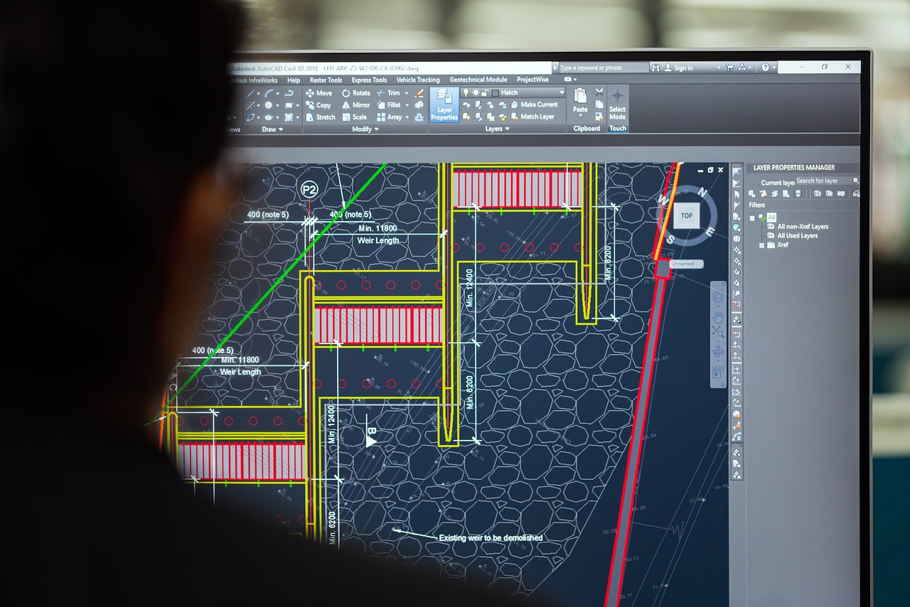 civil engineering blueprint office