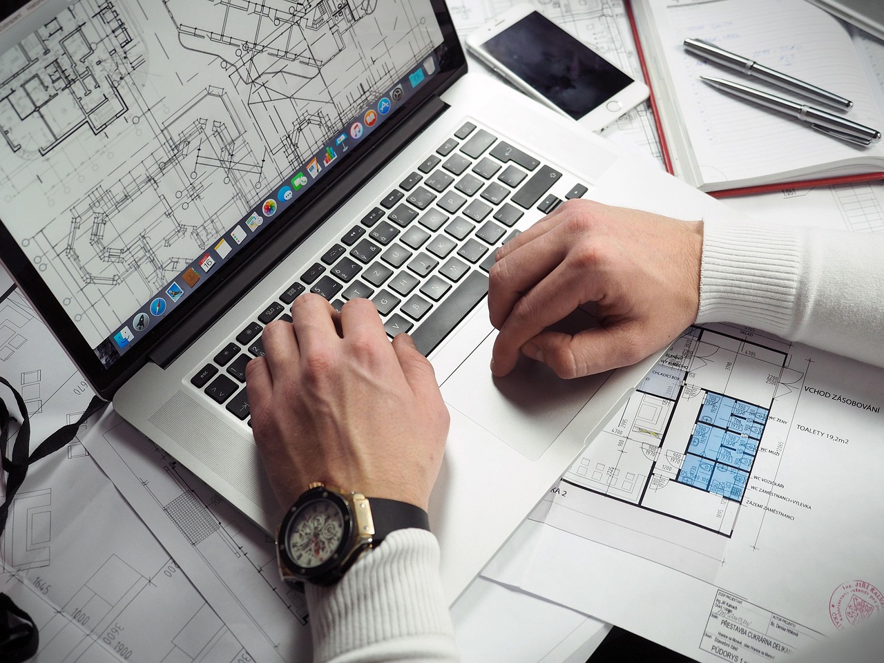architecture blueprint office team